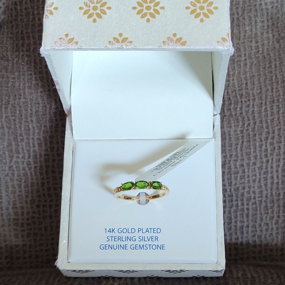Shivam Triple3️⃣ Chrome Diopside Ring Sz 7 - NIB - Picture 15 of 16